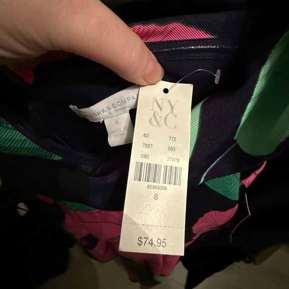 NY&C Floral Dress with Pink and Green Accents - Picture 3 of 4